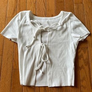 White Tied Crop Top